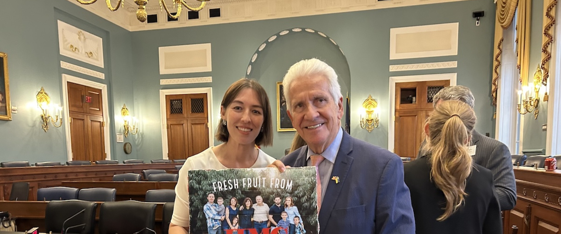 Rep. Costa with peaches